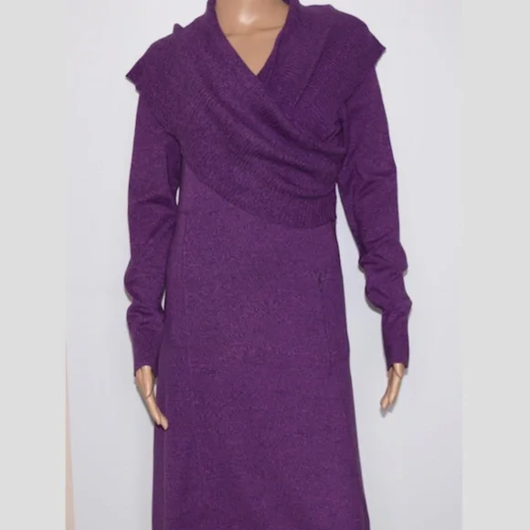 knee length dresses for ladies Zeagoo Womens Casual Sweater Dress Square Neck Knit Long Sleeve Dress –  ZEAGOO main image 1